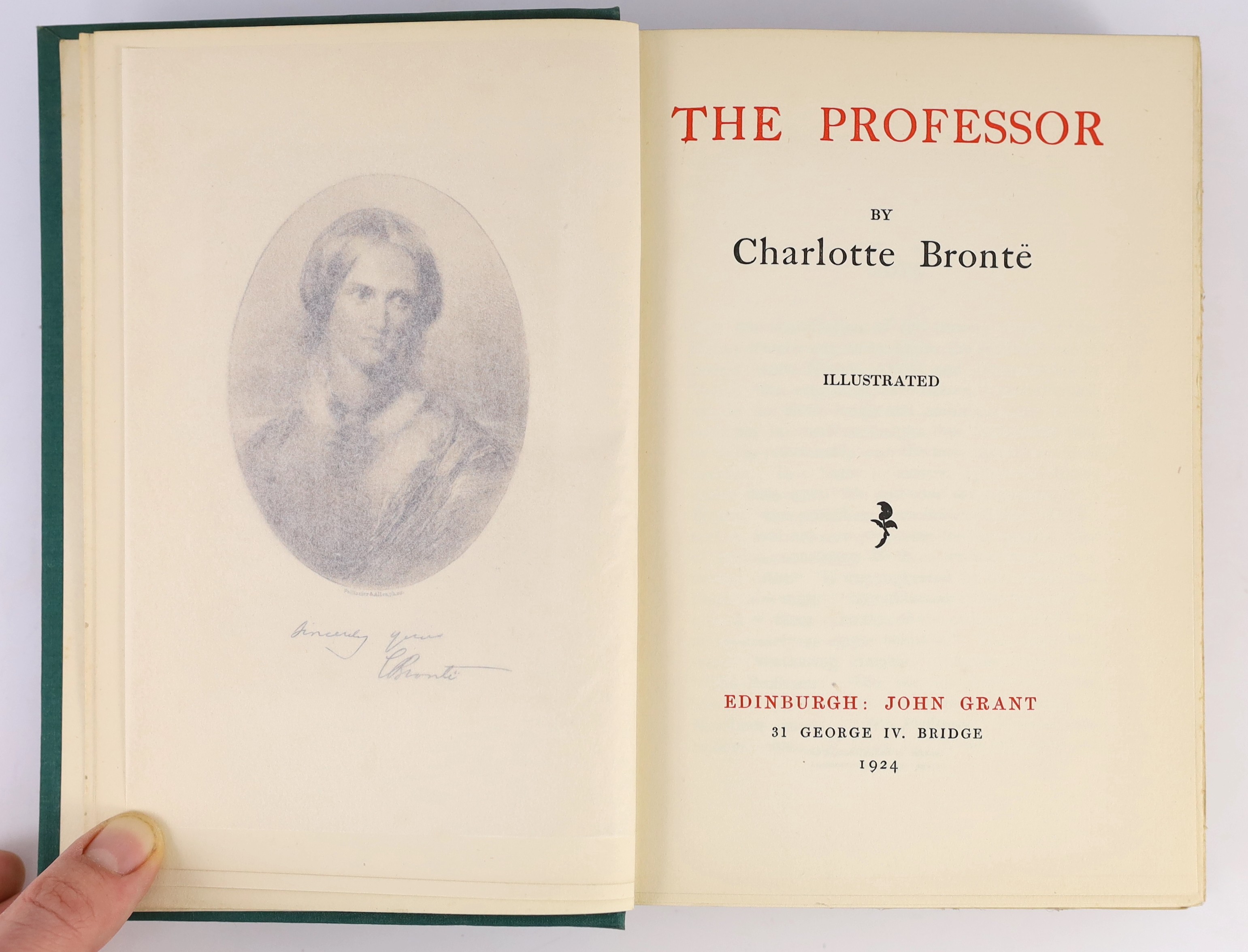 Bronte, Charlotte, Emily and Anne - Works. - ‘’Novels of the Sisters Bronte.’’ - 12 vols, the Thornton edition, edited by Temple Scott, illustrated with 67 plates, original cloth gilt, Edinburgh, 1924